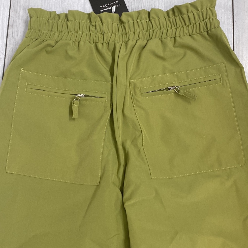 Elastic High Waisted Trouser Paper Bag Pants - Picture 10 of 12